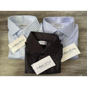 Lot of 3 NEW Collars & Co Short Sleeve Polo Size Small Work Golf Luxury Light